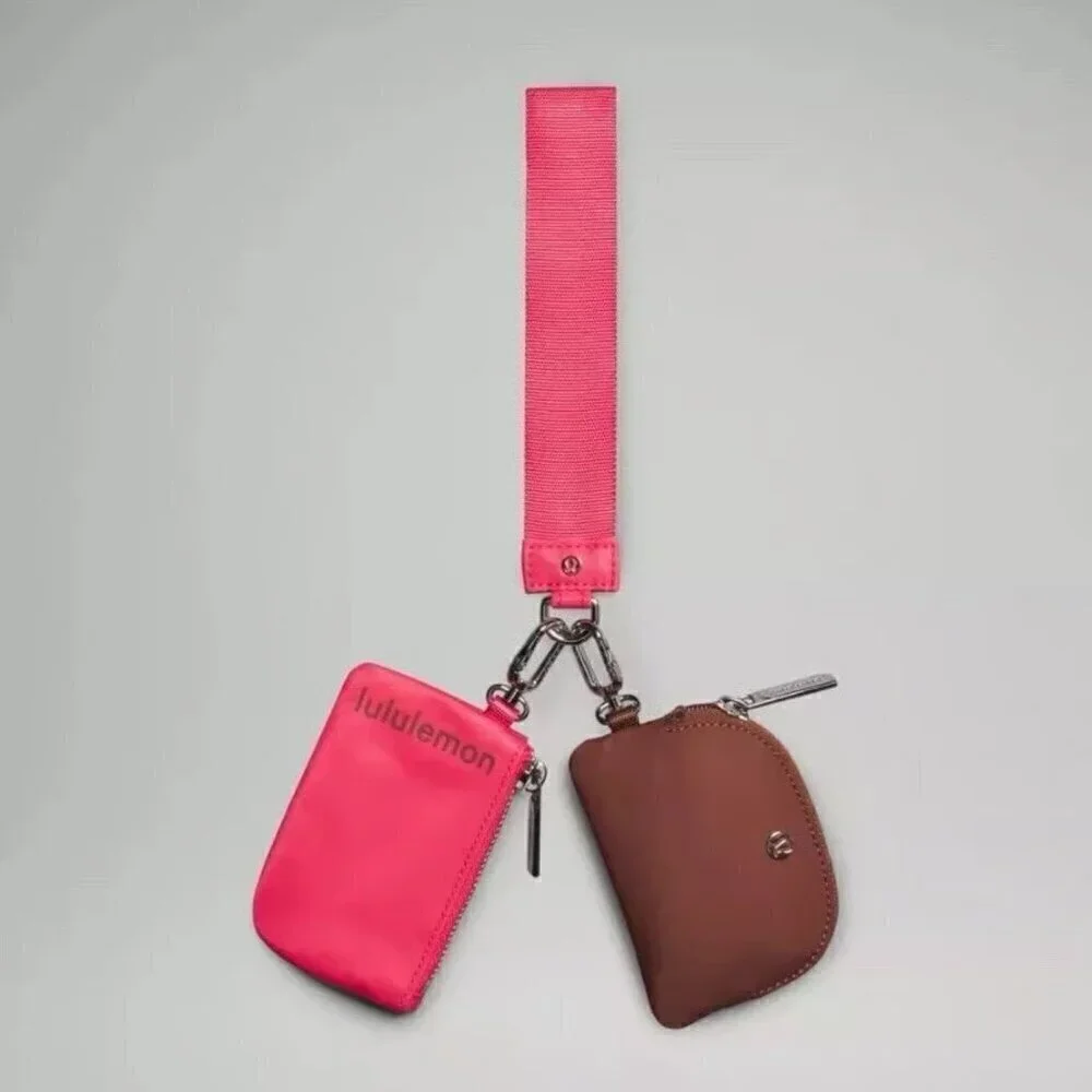 NWT Lululemon Dual Pouch Wristlet - Ancient Copper/Glaze Pink